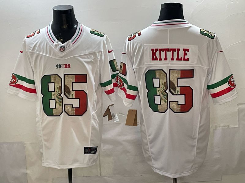 Men 2026 San Francisco 49ers #85 Kittle White three generations Nike Limited NFL Jersey style 002->san francisco 49ers->NFL Jersey